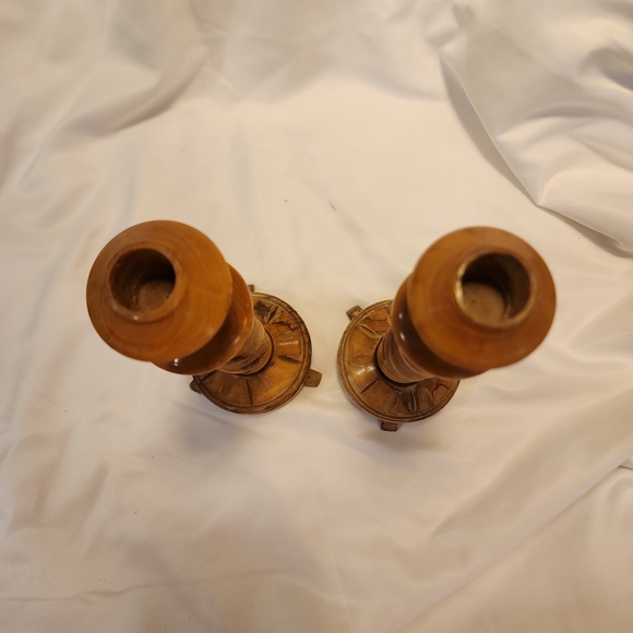 Bethlehem Vintage Wooden Candle Holders - Picture 7 of 9